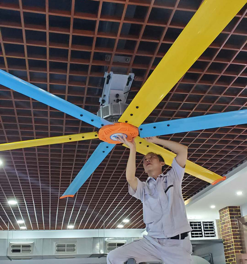 大型車間降溫通風(fēng)，永磁工業(yè)大風(fēng)扇低能耗免維護(hù)